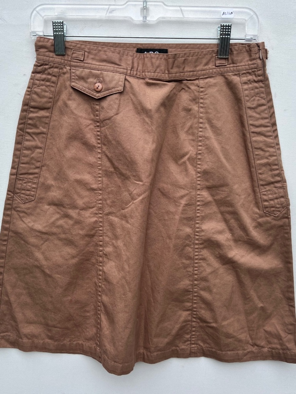 APC A.P.C  tan a line cotton skirt Medium M